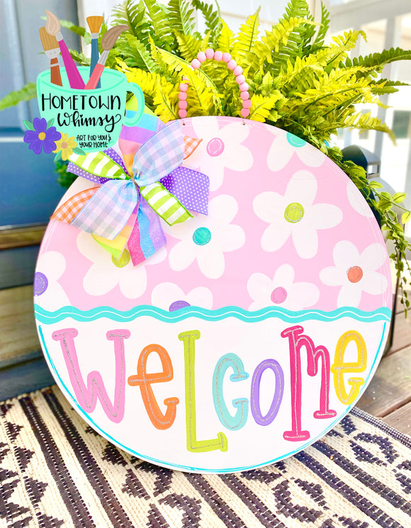Welcome Pink Floral