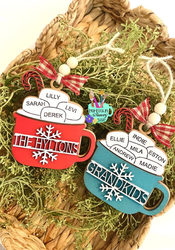 Personalized Hot Cocoa Ornaments