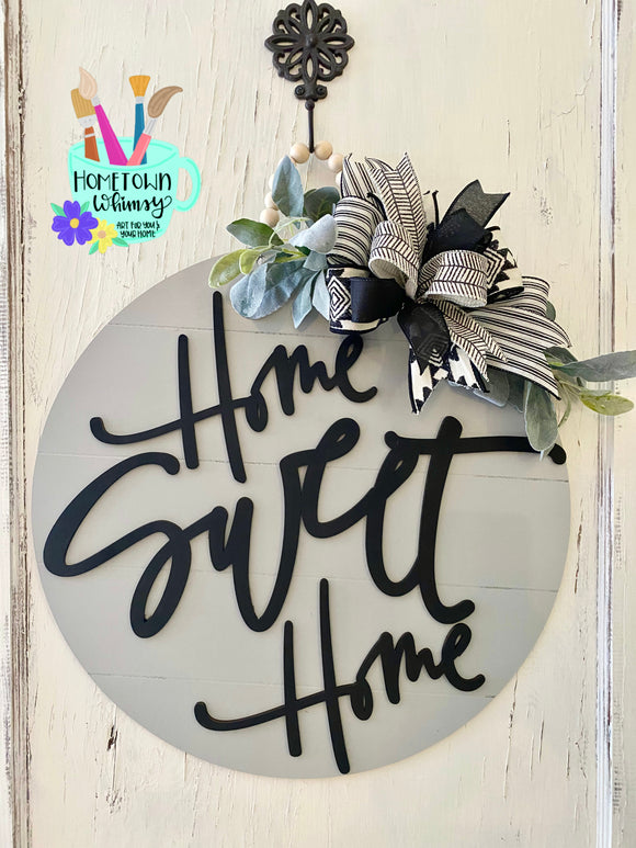 Boho Home Sweet Home in Gray and Black