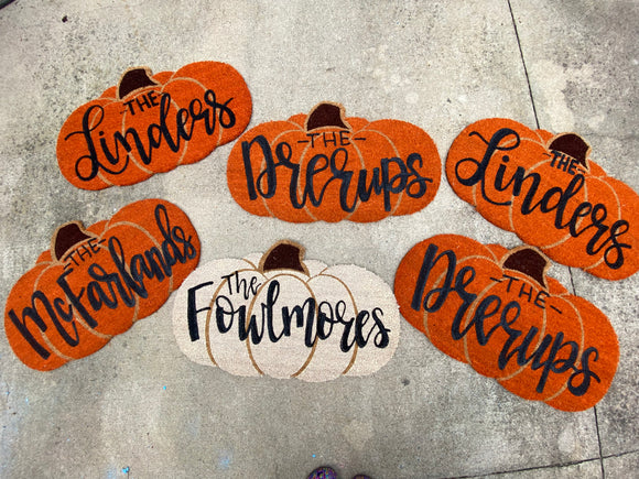 Pumpkin Doormats