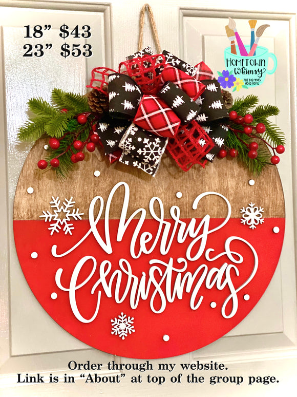 Snow Christmas Round