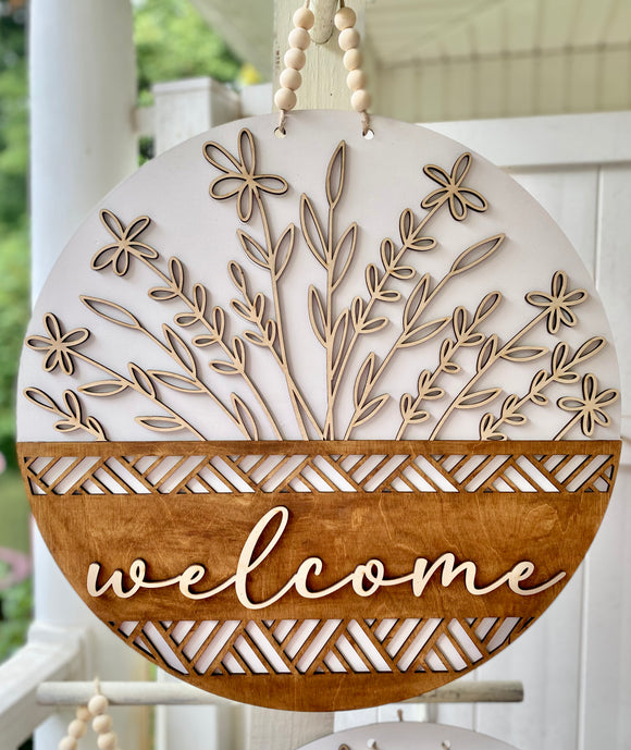 Boho Wildflower Doorhanger